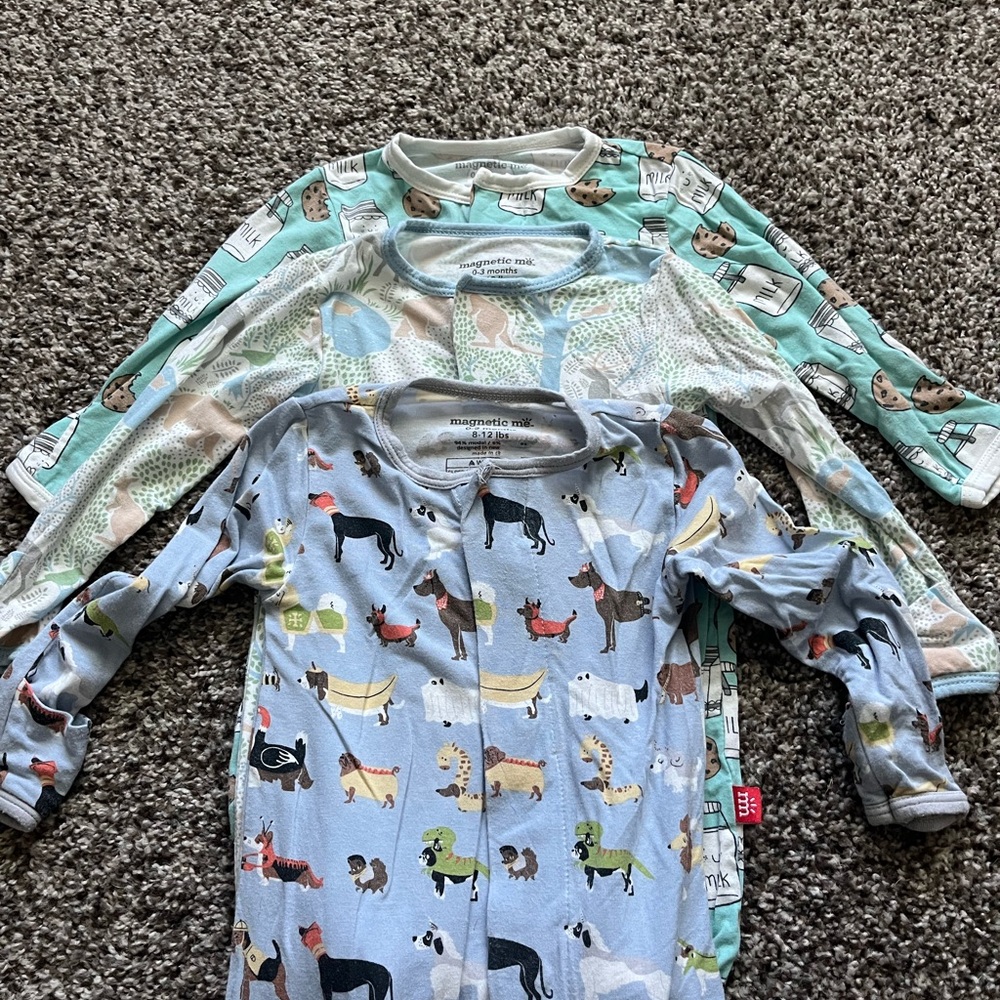 Magnetic Me Baby Onesies 3 Set - 0-3month (8-12lbs)